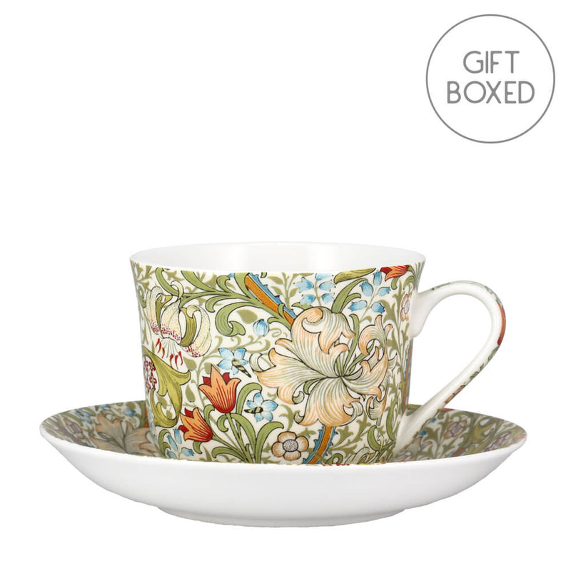 Empireware Heritage Golden Lily Fine Bone China Tea Cup Saucer