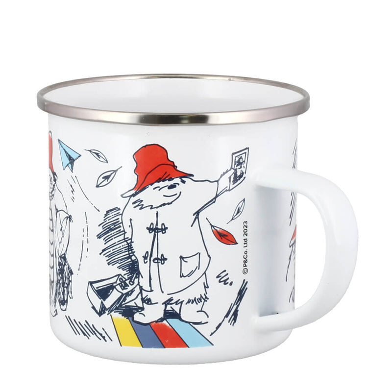  Paddington Bear Enamel Mug Sketch Drawings 280ml Coffee Cup