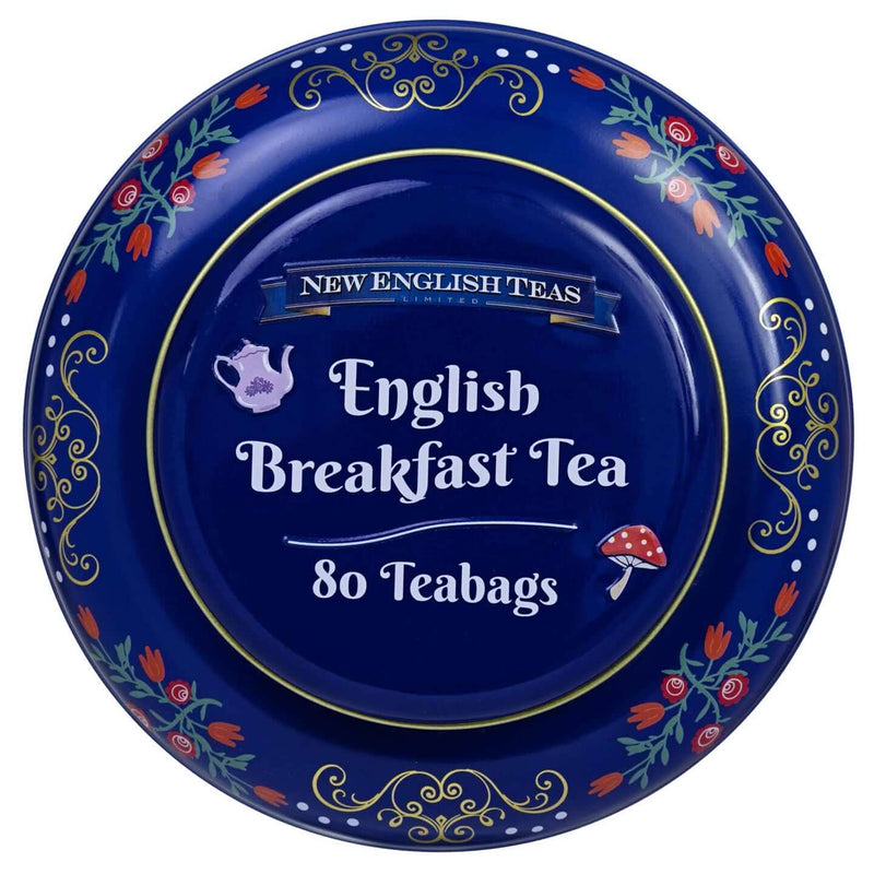 New English Teas Alice in Wonderland Midnight Blue Caddy 80 Teabags
