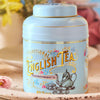 New English Teas Vintage Victorian Powder Blue Caddy with 80 Teabags