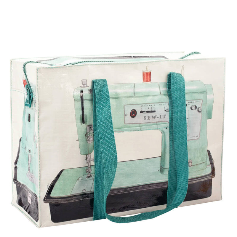 Blue Q Zipped Tote Bag Sew It Recycled Bag with Shoulder Straps