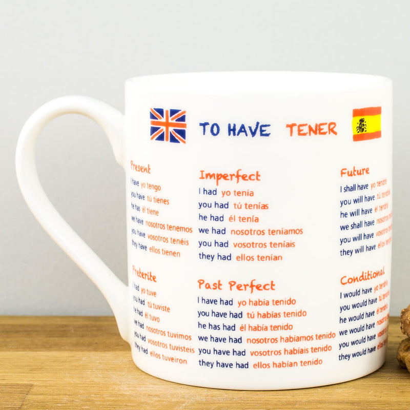 Educational Spanish Translation Bone China Personalised Gift Mug