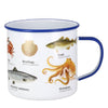 Gift Republic Ecologie Mare Vitae Sea Life White Enamel Mug 500ml