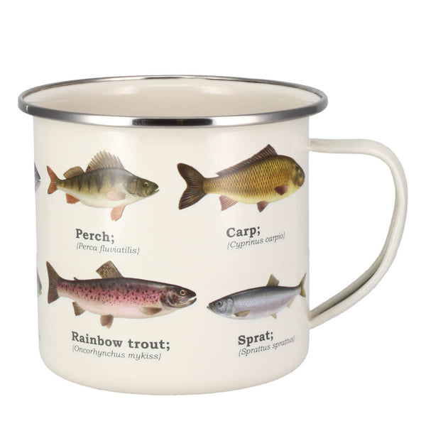 Gift Republic Ecologie Piscus Fish Cream Enamel Mug 500ml