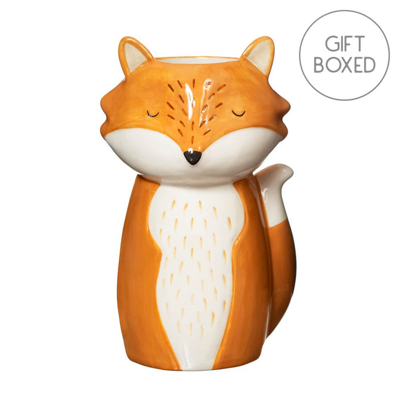 Sass & Belle Forest Folk Finley Fox Shaped Ceramic Vase Gift Boxed