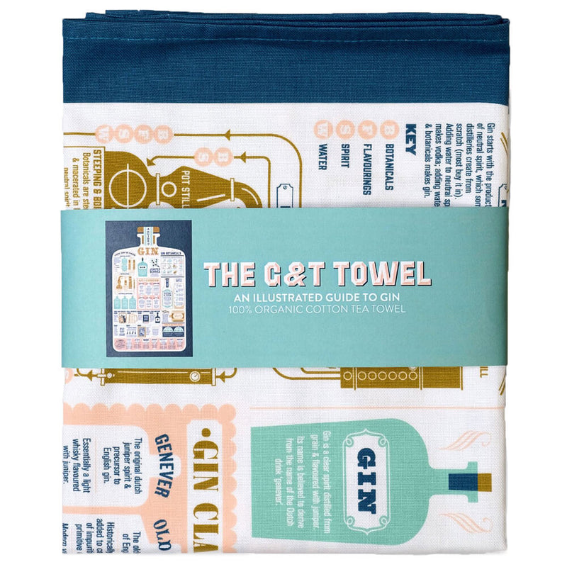 Stuart Gardiner Design The G & T Towel Gin Themed Cotton Tea Towel