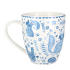 Joyce & Joan Animal Folk Penzance Blue Pattern Fine China Mug 450ml