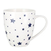 Joyce & Joan Ink Blue Stars Fine China Gift Mug 450ml Coffee Cup Cup