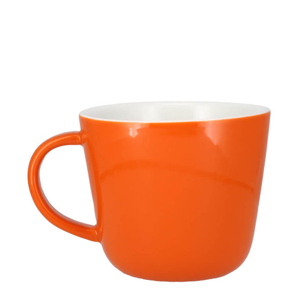 Colour Block Pumpkin Orange Porcelain Mug