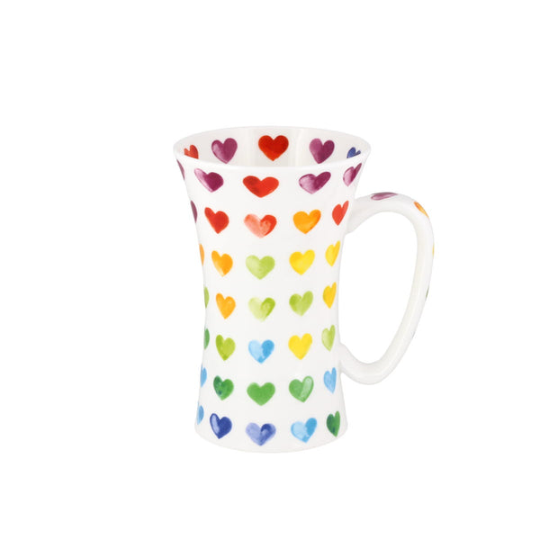 Watercolour Colourful Hearts Mega Mug