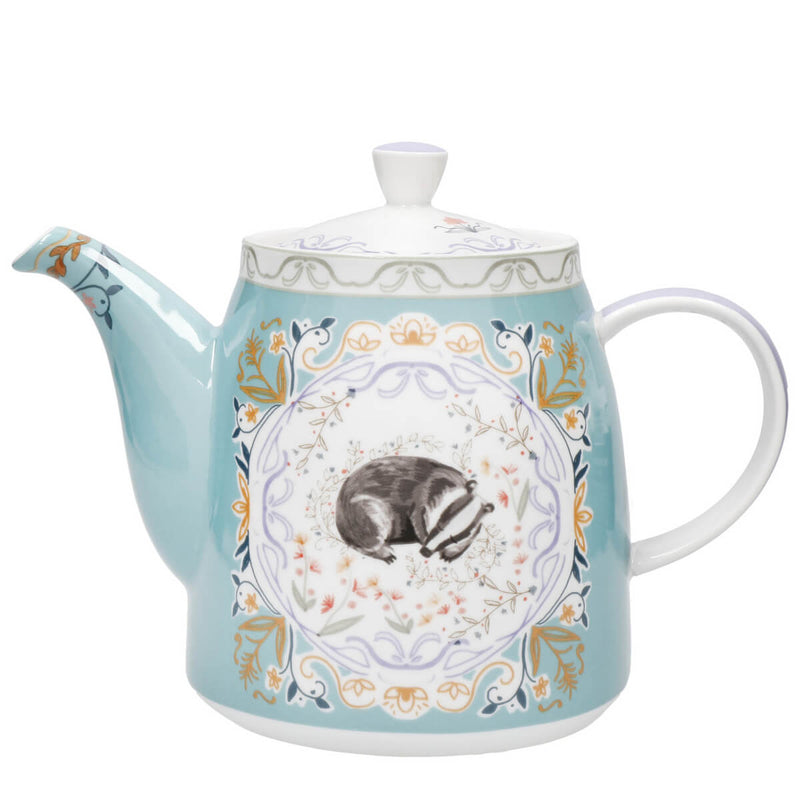 London Pottery Badger Blue Teapot 1 Litre Looseleaf Tea Infuser Teapot