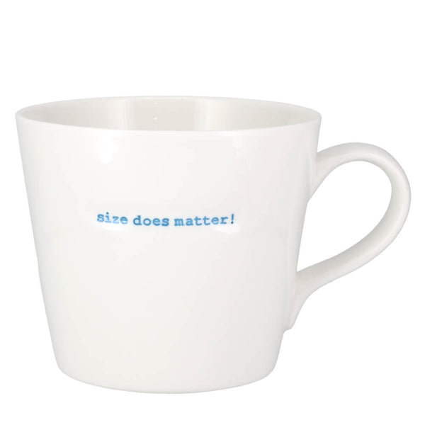 Size Does Matter Large Personalised Porcelain Gift Mug by Keith Brymer Jones