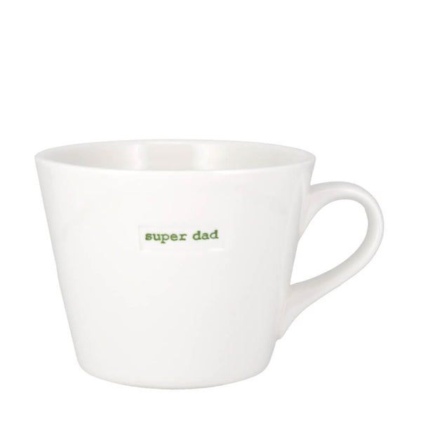 Super Dad Green & White Porcelain Gift Mug by Keith Brymer Jones