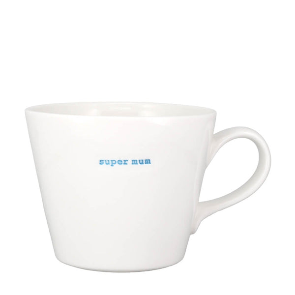Super Mum Blue & White Porcelain Gift Mug by Keith Brymer Jones