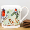 McLaggan Robin Bird by Ginger Bee Festive China Personalised Gift Mug