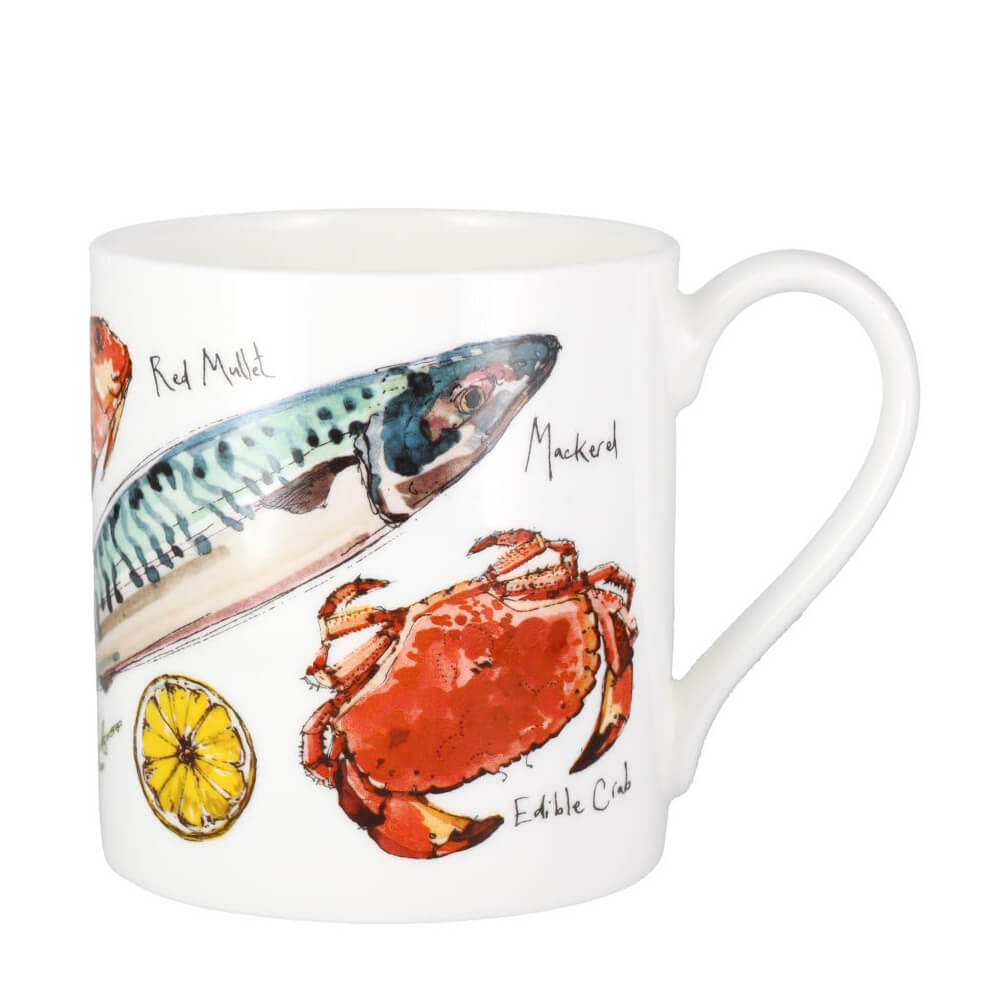 McLaggan Madeleine Floyd Fish Bone China Gift Mug 380ml Coffee Cup