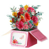 Pop-Up Flower Bouquet Box Card Dream Pink Flowers Florever by Origamo