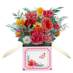 Pop-Up Flower Bouquet Box Card Dream Pink Flowers Florever by Origamo