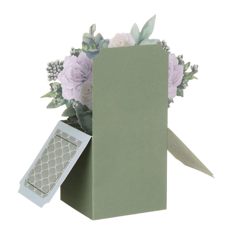 Pop-Up Flower Bouquet Box Card Thinking Of You Florever by Origamo