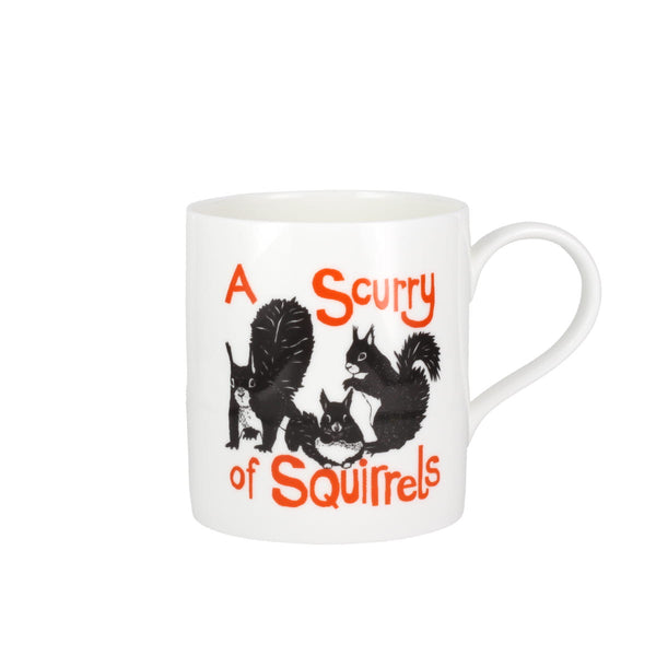 Collective Nouns A Scurry of Squirrels China Mug
