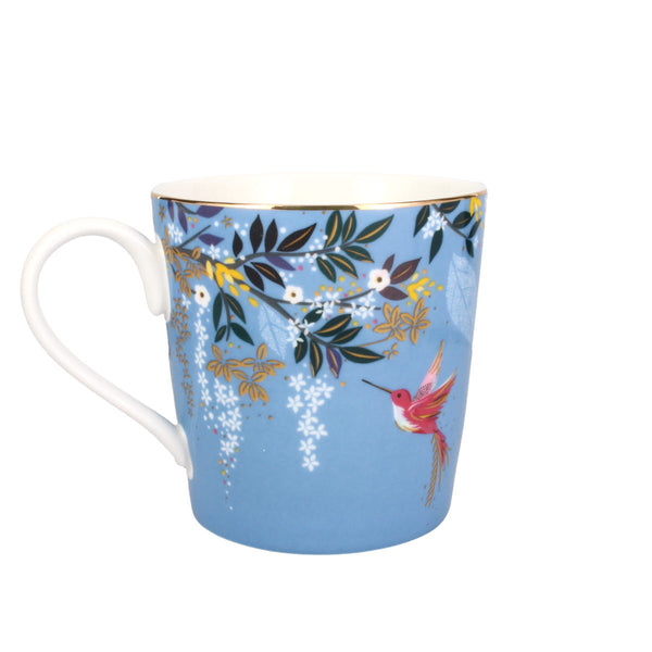 Portmeirion Sara Miller Chelsea Light Blue & Gold Fine China Gift Mug