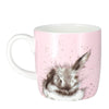 Royal Worcester Wrendale Designs Bathtime Bunny Rabbit Pink China Mug