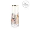 Portmeirion Sara Miller Chelsea Single Stem Gold Leaves Glass Vase