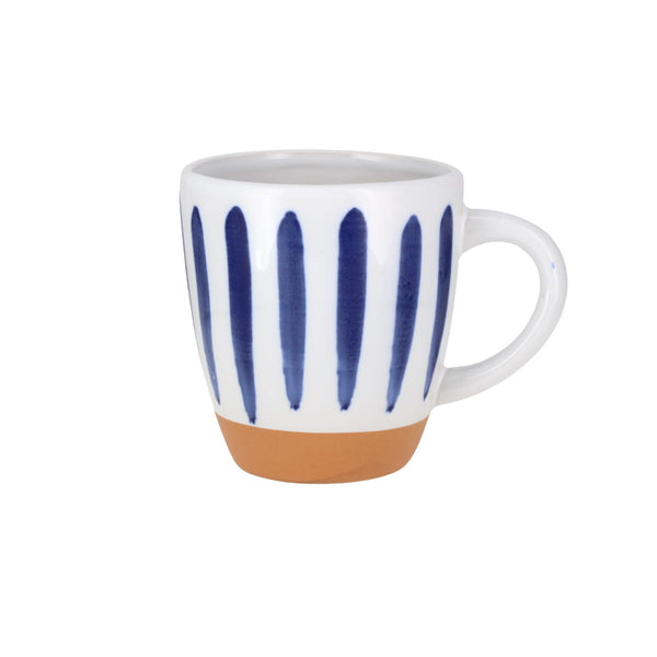 Sass & Belle Paros Stripe Tall Earthenware Mug Mediterranean Style Cup –  Joyce & Joan