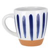 Sass & Belle Paros Stripe Tall Earthenware Mug Mediterranean Style Cup