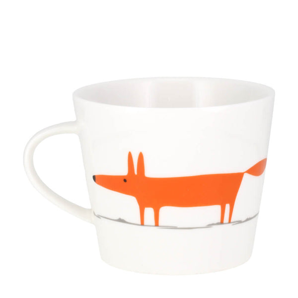 Scion Mr Fox Mug Ceramic White and Orange Fine China 350ml Coffee Cup