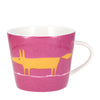 Scion Mr Fox Mug Pink and Orange Print Fine China 350ml Coffee Cup