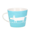 Scion Mr Fox Mug Teal Blue and White Fine Print China 350ml Coffee Cup