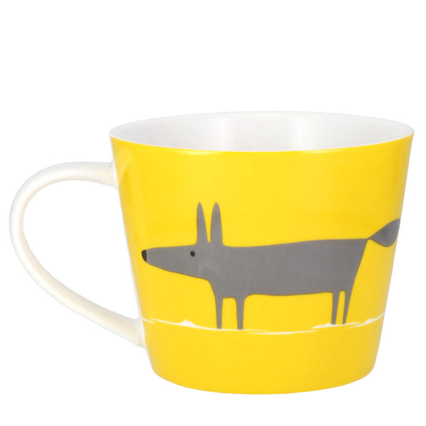 Mr Fox Yellow & Charcoal Large 525ml Personalised Gift Mug by Scion