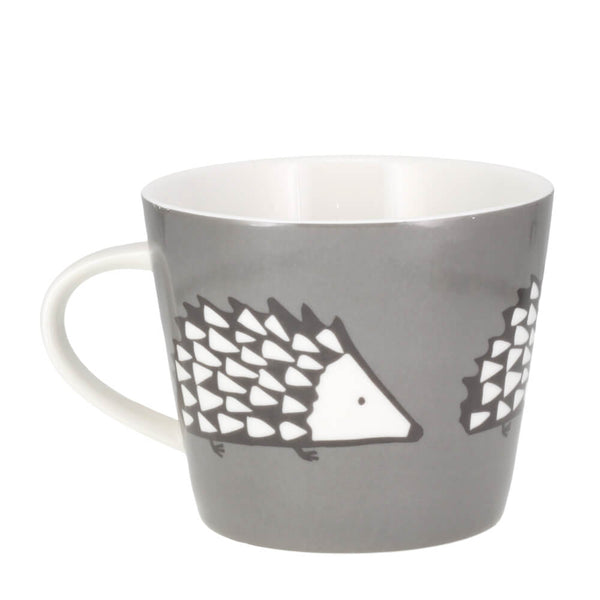 Scion Spike Hedgehog Mug Grey Fine China 350ml Modern Coffee Cup