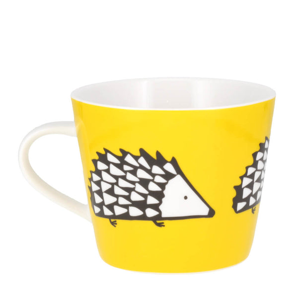 Scion Spike Hedgehog Mug Yellow Fine China 350ml Modern Coffee Cup