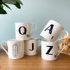Scrabble Tile Letters A - Z Ceramic Gift Mug | All Letters In Stock