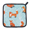 Ulster Weavers Foraging Fox Orange & Blue Cotton Quilted Pot Mat