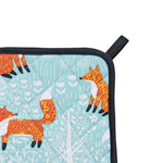Ulster Weavers Foraging Fox Orange & Blue Cotton Quilted Pot Mat