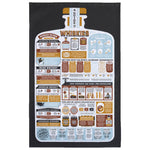 A Guide To Whiskies Whisky Themed Tea Towel by Stuart Gardiner Design